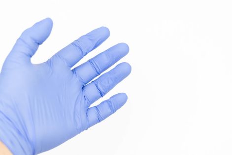 Gloves in hand